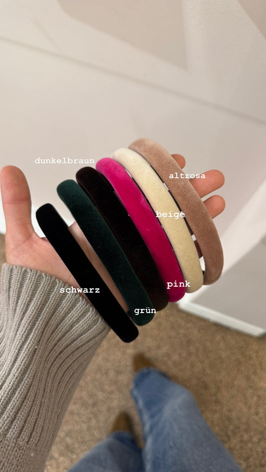 Haarreif Samt schmal